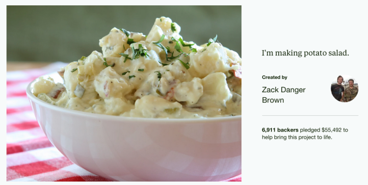 With a $55,492 price tag, this must be the best potato salad in the world.